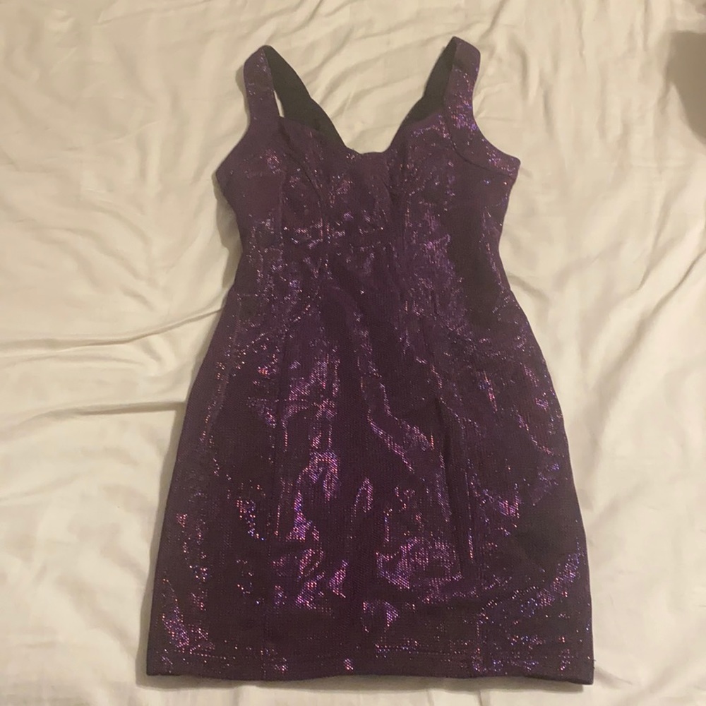 Black/purple party dress